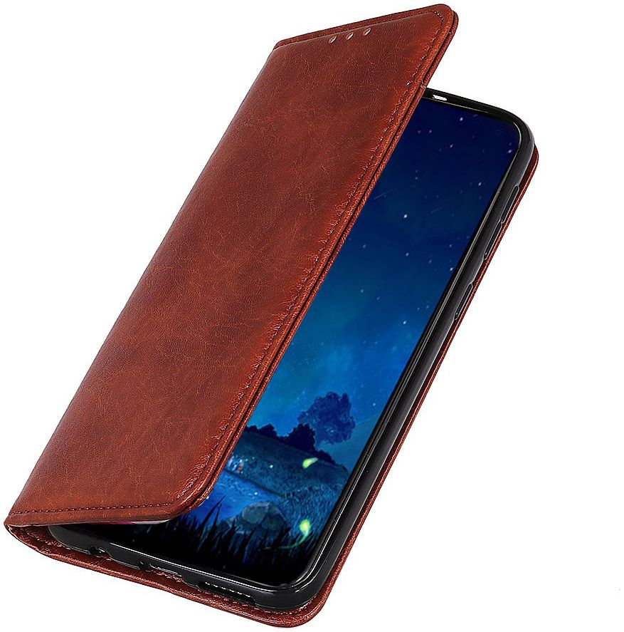 LG Q60 Portemonnee Hoesje Bruin afbeelding 3