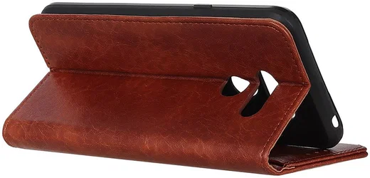LG Q60 Portemonnee Hoesje Bruin afbeelding 6