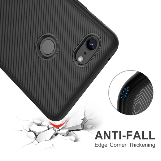 Google Pixel 3A Twill Slim Texture Back Cover Zwart afbeelding 4