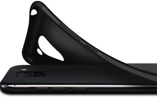 IMAK Vega Series LG Q60 Hoesje Schokbestendig Geborsteld TPU Zwart afbeelding 4