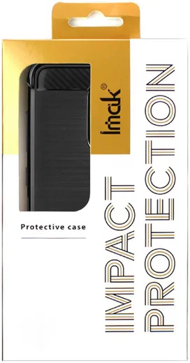 IMAK Vega Series LG Q60 Hoesje Schokbestendig Geborsteld TPU Zwart afbeelding 8