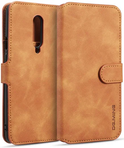 OnePlus 7 Pro Portemonnee Hoesje Bruin afbeelding 1