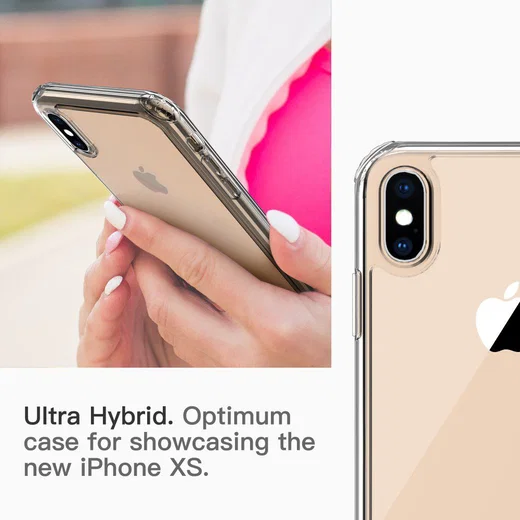 Apple iPhone XS / X Hard Crystal Hoesje Transparant afbeelding 6