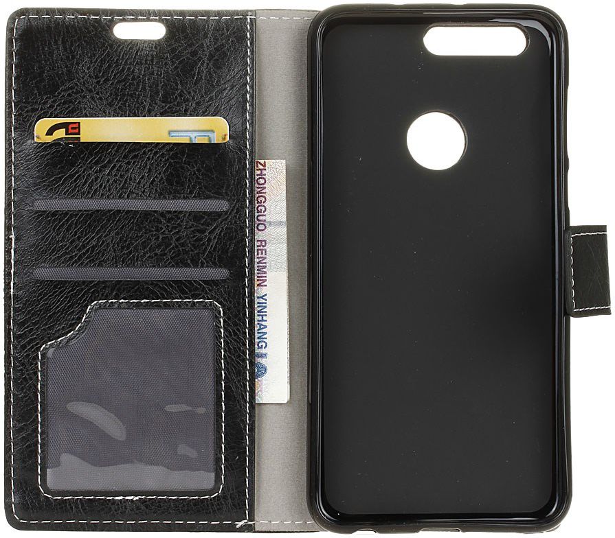 OPPO AX7 Luxe Portemonnee Hoesje Zwart afbeelding 1