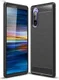 Sony Xperia 5 Geborsteld TPU Hoesje Zwart afbeelding 1