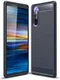 Sony Xperia 5 Geborsteld TPU Hoesje Donker Blauw afbeelding 1