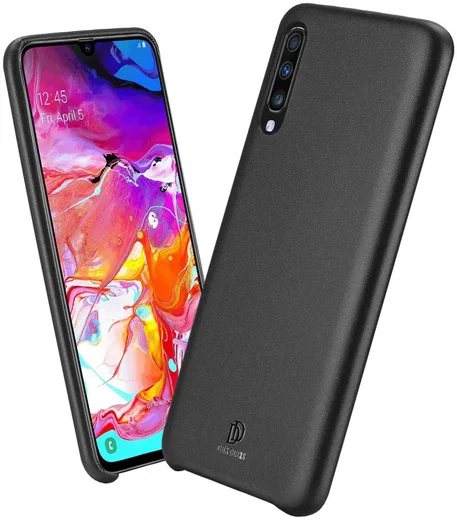 Dux Ducis Skin Lite Kunstleren Coating Hoesje Samsung Galaxy A70 Zwart afbeelding 2