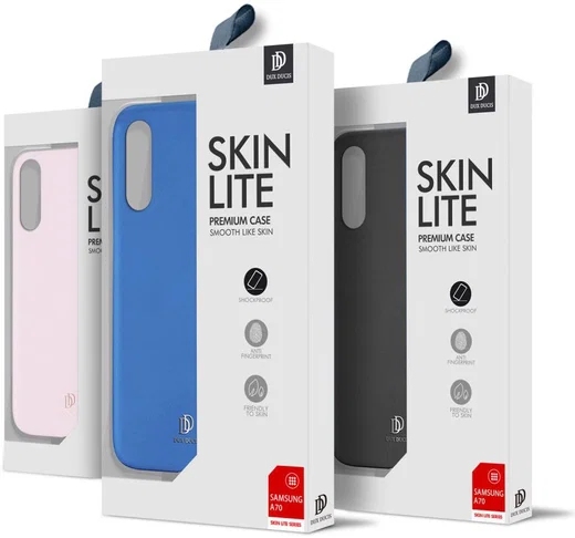 Dux Ducis Skin Lite Kunstleren Coating Hoesje Samsung Galaxy A70 Zwart afbeelding 7