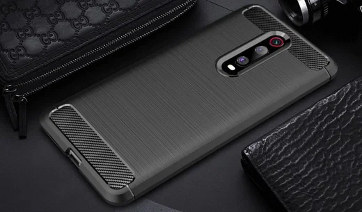 Xiaomi Mi 9T Geborsteld TPU Hoesje Zwart afbeelding 7