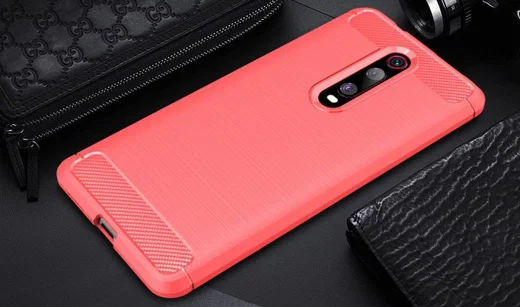 Xiaomi Mi 9T Geborsteld TPU Hoesje Rood afbeelding 2