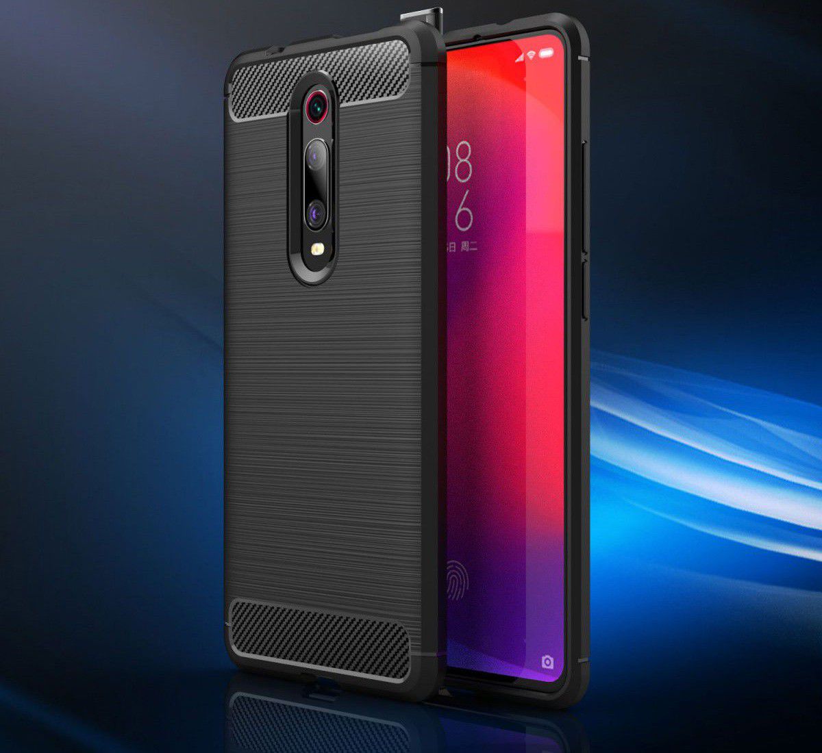 Xiaomi Mi 9T Geborsteld TPU Hoesje Rood afbeelding 9