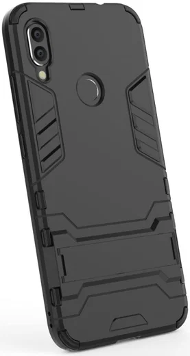 Redmi Note 7 Hoesje Hybride met Stand Zwart afbeelding 8