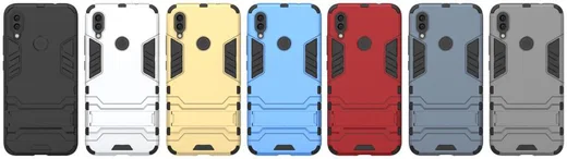 Redmi Note 7 Hoesje Hybride met Stand Zwart afbeelding 11