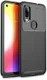 Motorola One Vision Siliconen Carbon Hoesje Zwart afbeelding 1