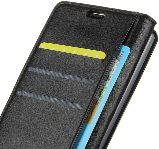 Motorola One Vision Portemonnee Hoesje Zwart afbeelding 2