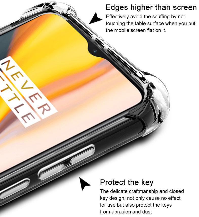 IMAK OnePlus 7 Hoesje Flexibel TPU met Screenprotector Transparant afbeelding 8