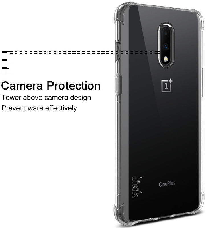 IMAK OnePlus 7 Hoesje Flexibel TPU met Screenprotector Transparant afbeelding 9