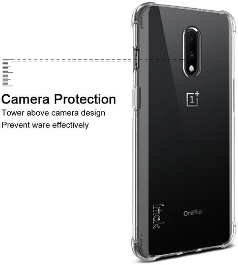 IMAK OnePlus 7 Hoesje Flexibel TPU met Screenprotector Transparant afbeelding 9