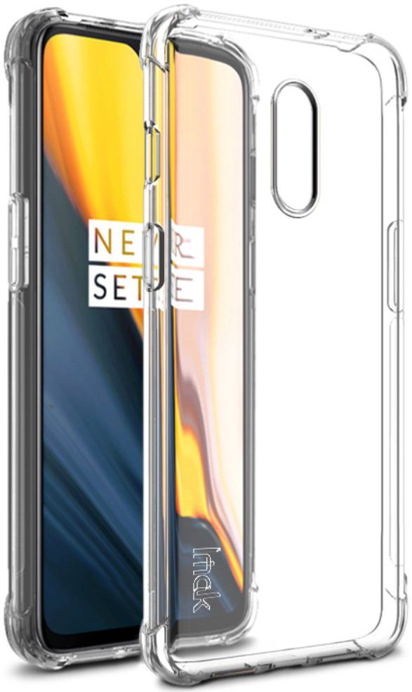 IMAK OnePlus 7 Hoesje Flexibel TPU met Screenprotector Transparant afbeelding 2