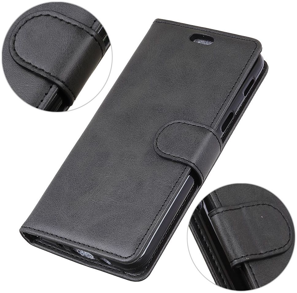 Motorola One Vision Retro Portemonnee Hoesje Zwart afbeelding 2