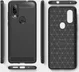 Motorola One Vision Geborsteld TPU Hoesje Zwart afbeelding 4