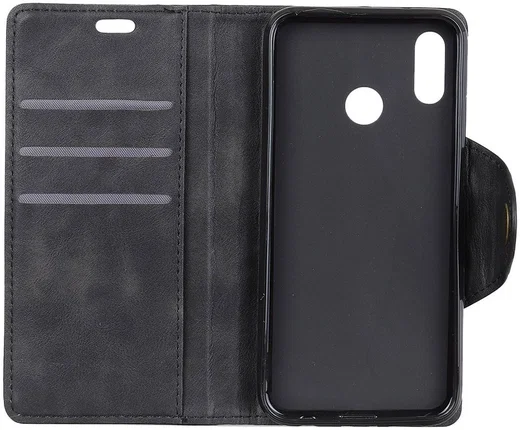 Motorola One Vision Vintage Portemonnee Hoesje Zwart afbeelding 4