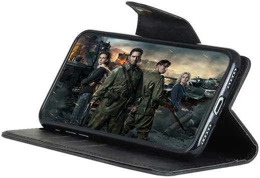 Motorola One Vision Vintage Portemonnee Hoesje Zwart afbeelding 6