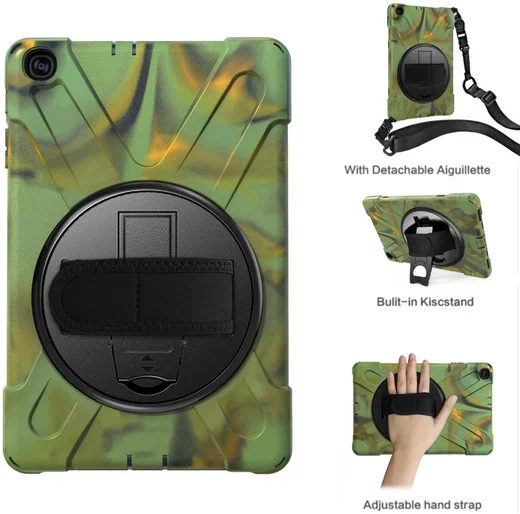 Samsung Galaxy Tab A 10.1 (2019) Hybride Kickstand Hoesje Groen afbeelding 1