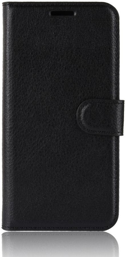 Alcatel 1C 2019 Portemonnee Hoesje Lychee Zwart afbeelding 2