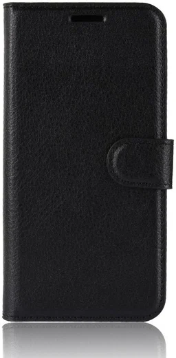 Alcatel 1C 2019 Portemonnee Hoesje Lychee Zwart afbeelding 2