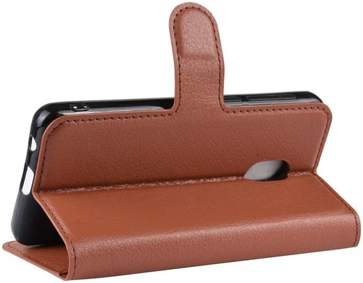 Alcatel 1C 2019 Portemonnee Hoesje Lychee Bruin afbeelding 3
