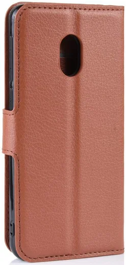 Alcatel 1C 2019 Portemonnee Hoesje Lychee Bruin afbeelding 4