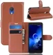 Alcatel 1C 2019 Portemonnee Hoesje Lychee Bruin afbeelding 7