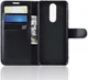 Alcatel 3 (2019) Portemonnee Hoesje Lychee Zwart afbeelding 4