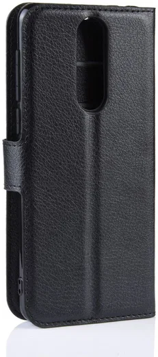 Alcatel 3 (2019) Portemonnee Hoesje Lychee Zwart afbeelding 5