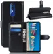 Alcatel 3 (2019) Portemonnee Hoesje Lychee Zwart afbeelding 7