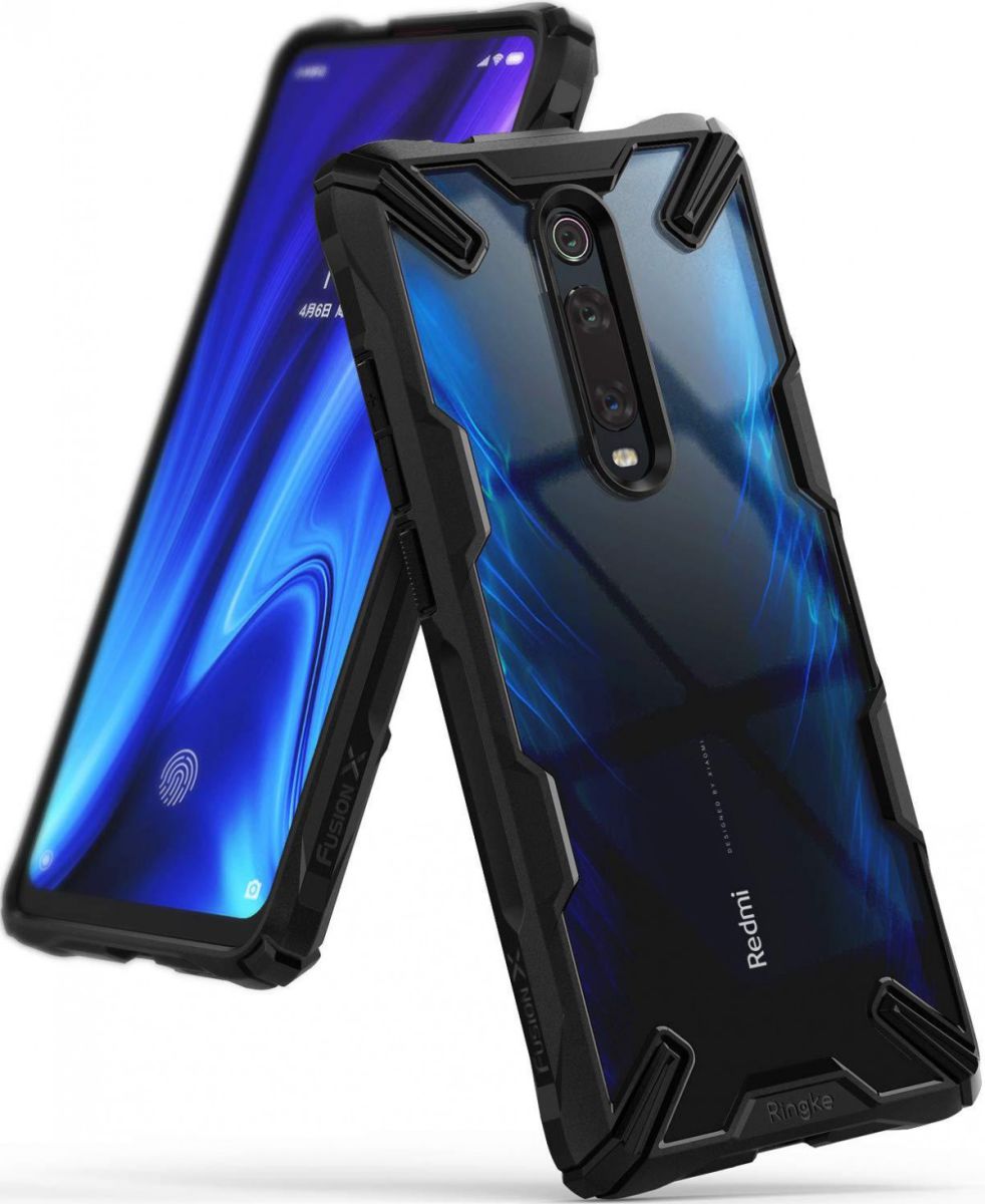 Ringke Fusion X Xiaomi Redmi Mi 9T Hoesje Zwart afbeelding 1
