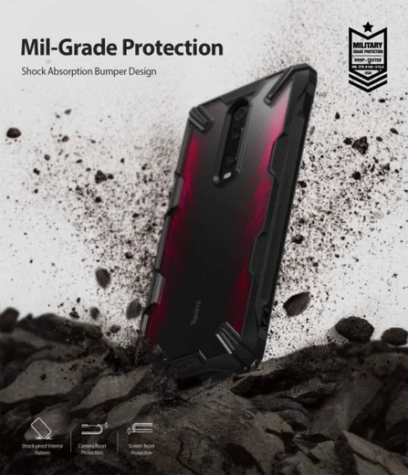 Ringke Fusion X Xiaomi Redmi Mi 9T Hoesje Zwart afbeelding 3