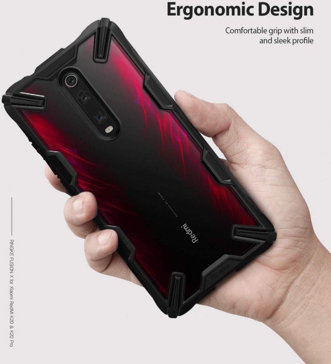 Ringke Fusion X Xiaomi Redmi Mi 9T Hoesje Zwart afbeelding 4