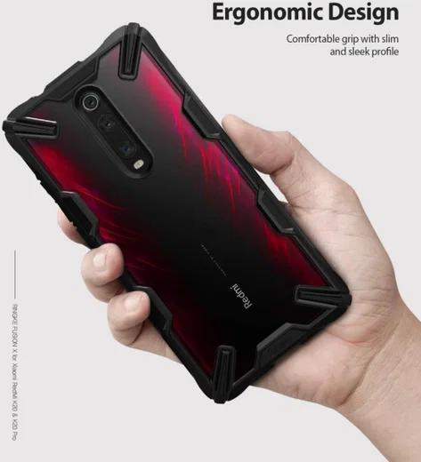 Ringke Fusion X Xiaomi Redmi Mi 9T Hoesje Zwart afbeelding 4