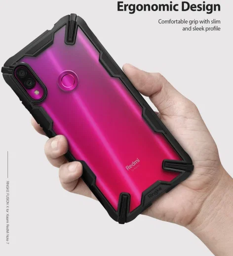 Ringke Fusion X Xiaomi Redmi Note 7 Hoesje Zwart afbeelding 5