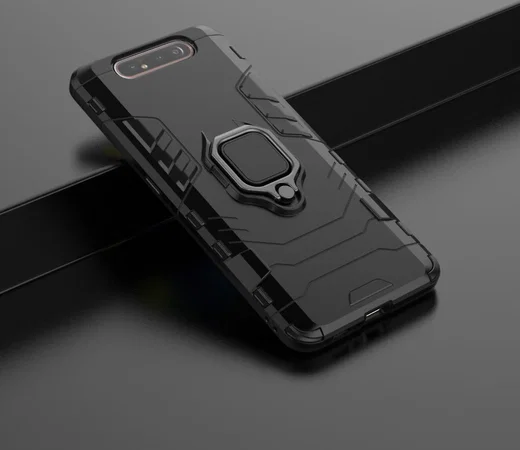 Samsung Galaxy A80 Hybride Hoesje met Kickstand Zwart afbeelding 9