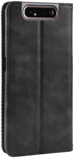 Samsung Galaxy A80 Vintage Portemonnee Hoesje Zwart afbeelding 5