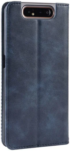 Samsung Galaxy A80 Vintage Portemonnee Hoesje Blauw afbeelding 5