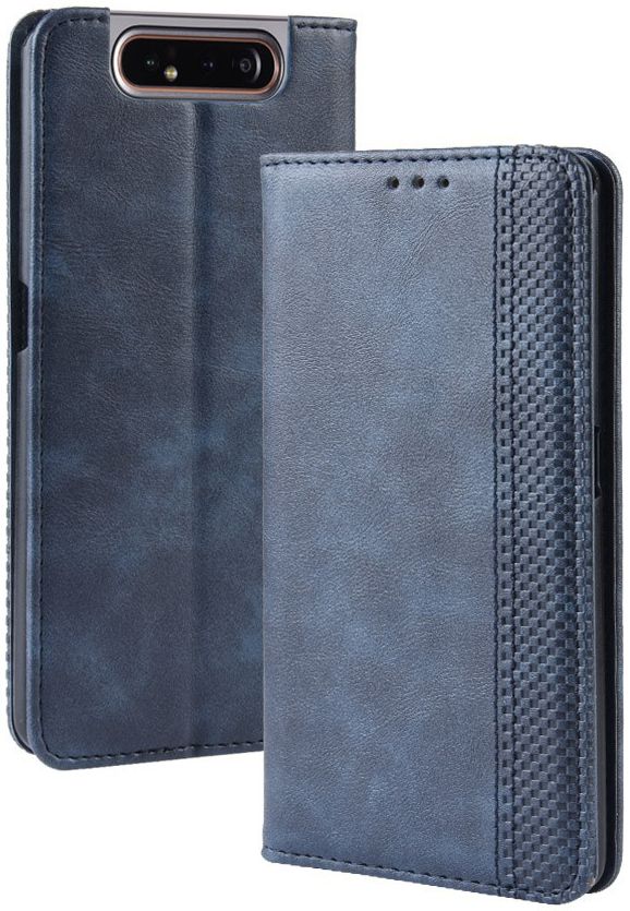 Samsung Galaxy A80 Vintage Portemonnee Hoesje Blauw afbeelding 8