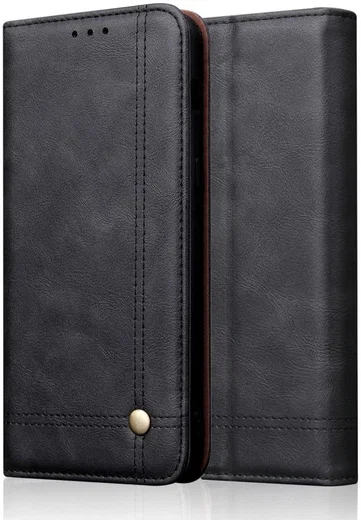 Huawei P Smart Z Portemonnee Vintage Hoesje Zwart afbeelding 1