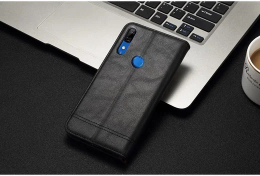 Huawei P Smart Z Portemonnee Vintage Hoesje Zwart afbeelding 8
