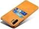 Huawei P30 Pro Back Cover met Kunstlederen Coating Bruin afbeelding 2