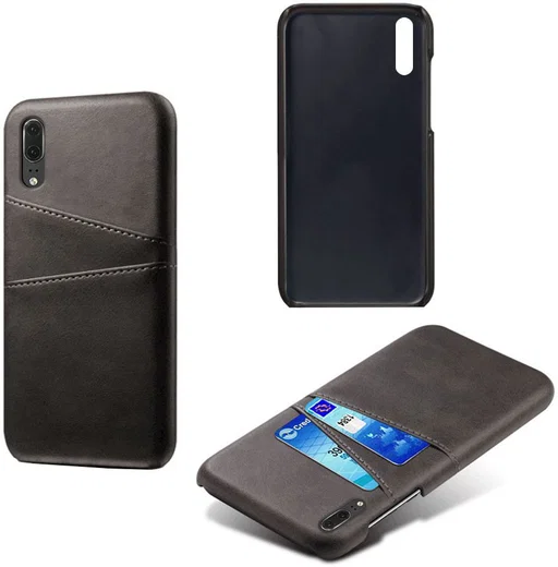 Huawei P30 Back Cover met Kunstlederen Coating Zwart afbeelding 5