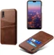 Huawei P30 Back Cover met Kunstlederen Coating Donkerbruin afbeelding 3